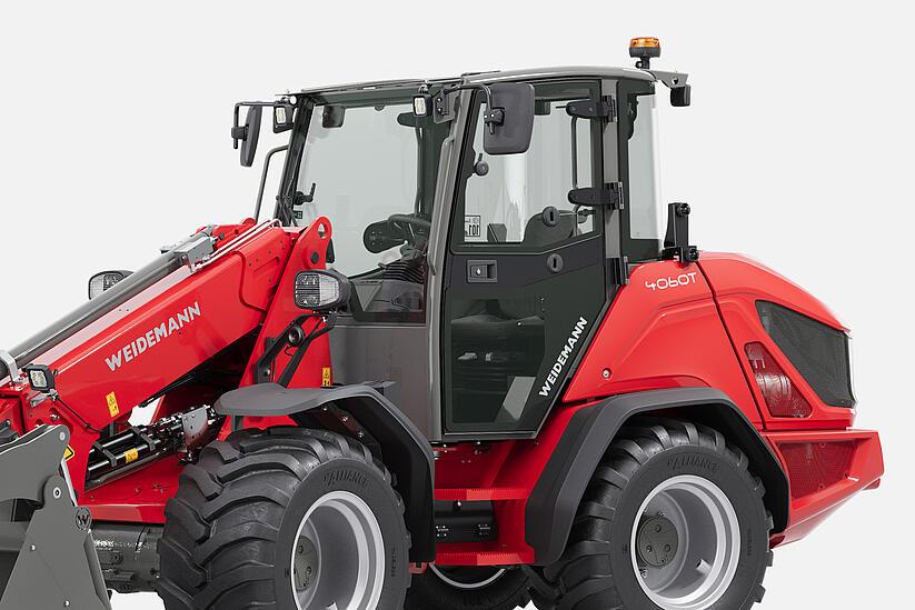 Weidemann telescopic wheel loader 4060T in studio, cabin