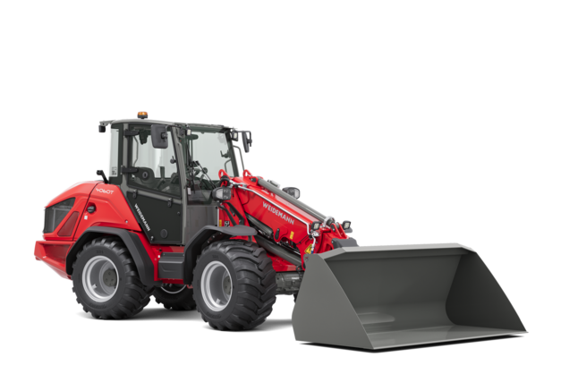 Weidemann telescopic wheel loader 4060T with light goods bucket, studio