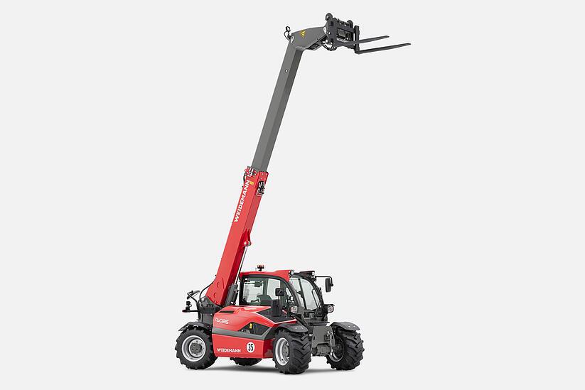 Weidemann telehandler T6025 in studio, telescopic boom