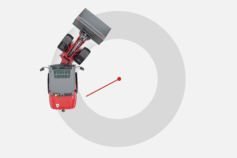 Weidemann wheel loader 2060, 3060, 4060 in studio, Compact dimensions, maneuverability