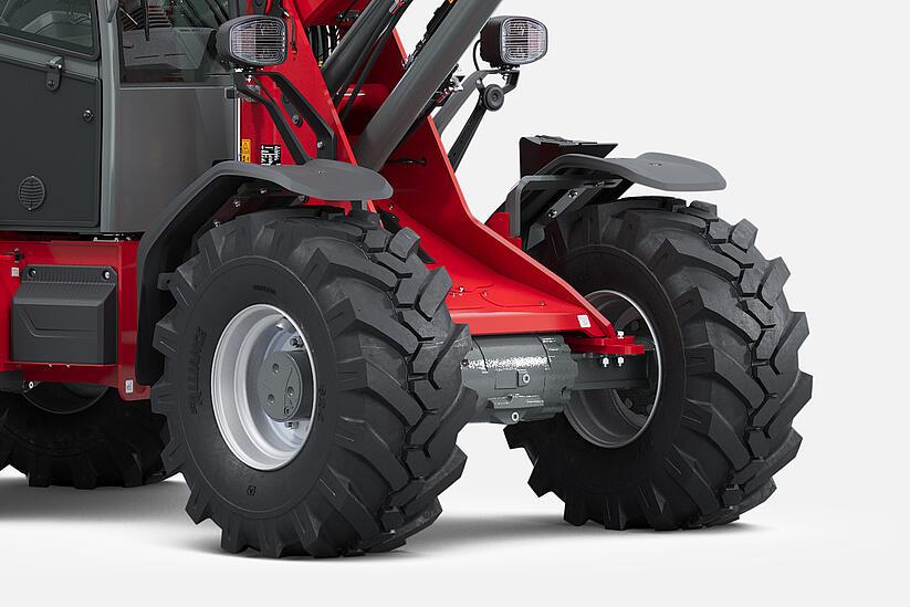 Weidemann telescopic wheel loader 3060T in studio, differential lock