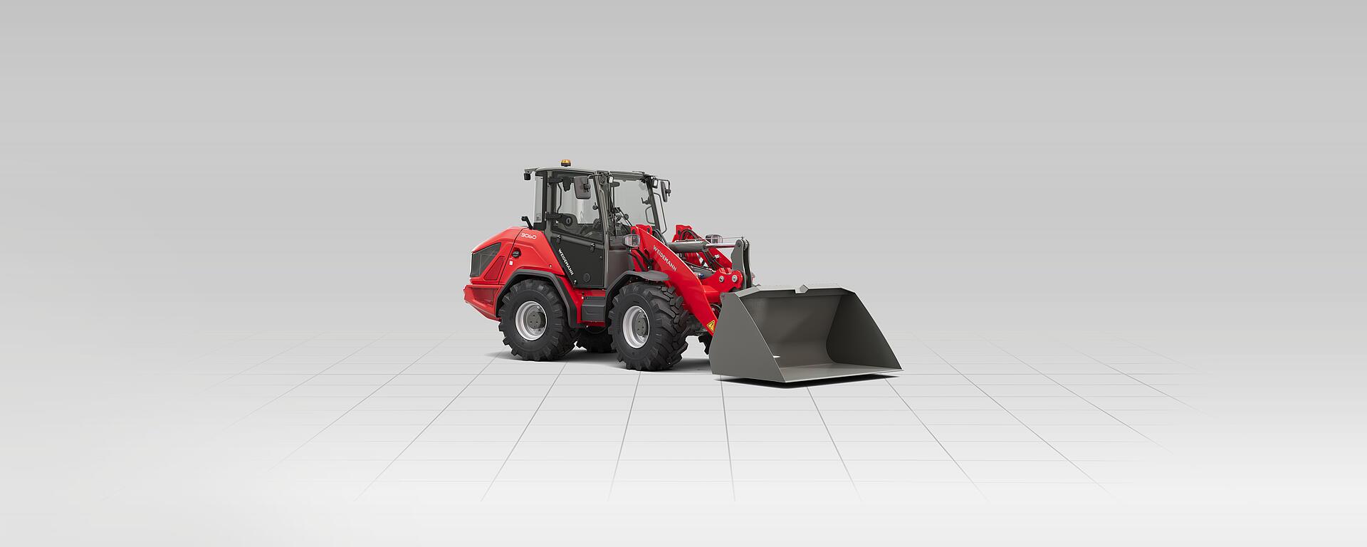 Weidemann wheel loader 3060 light good bucket in studio