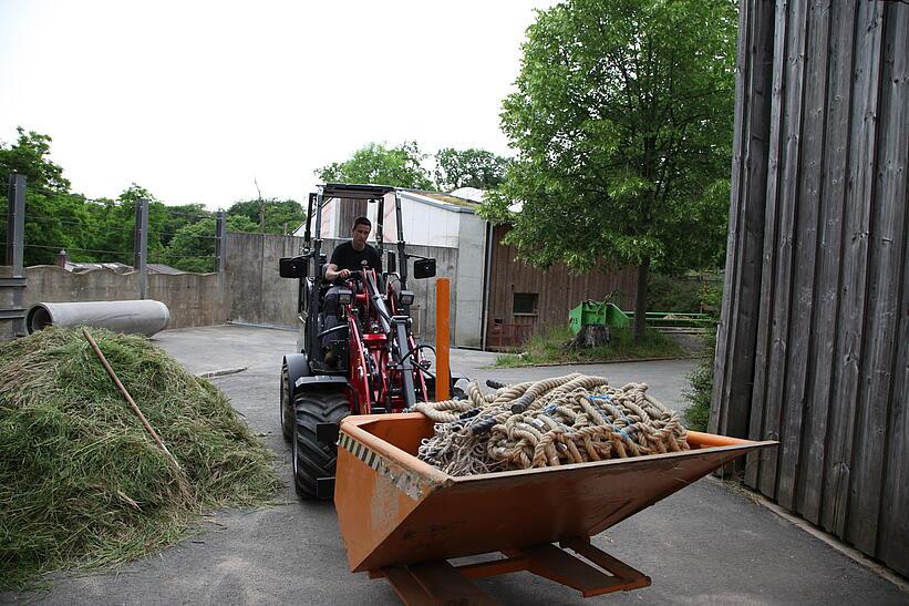 Weidemann 1160 eHoftrac im Einsatz