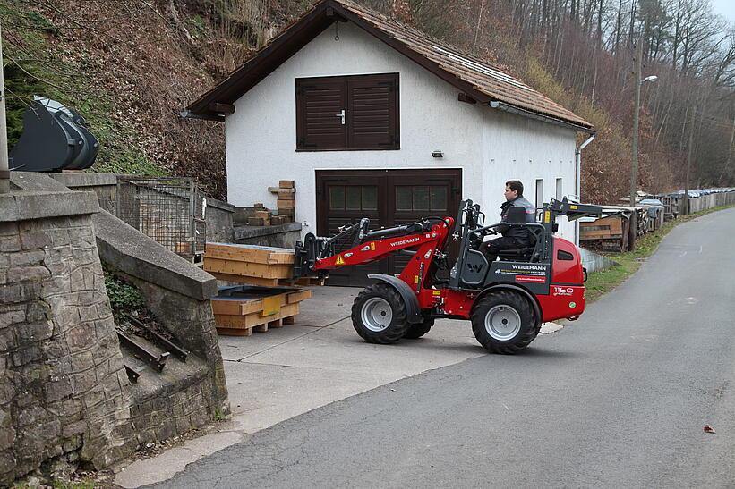 Weidemann 1160 eHoftrac im Einsatz