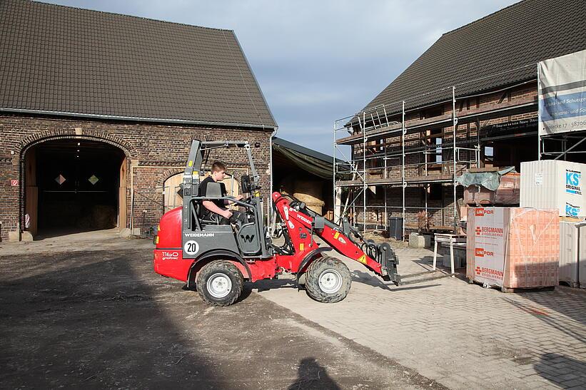 Weidemann 1160 eHoftrac im Einsatz