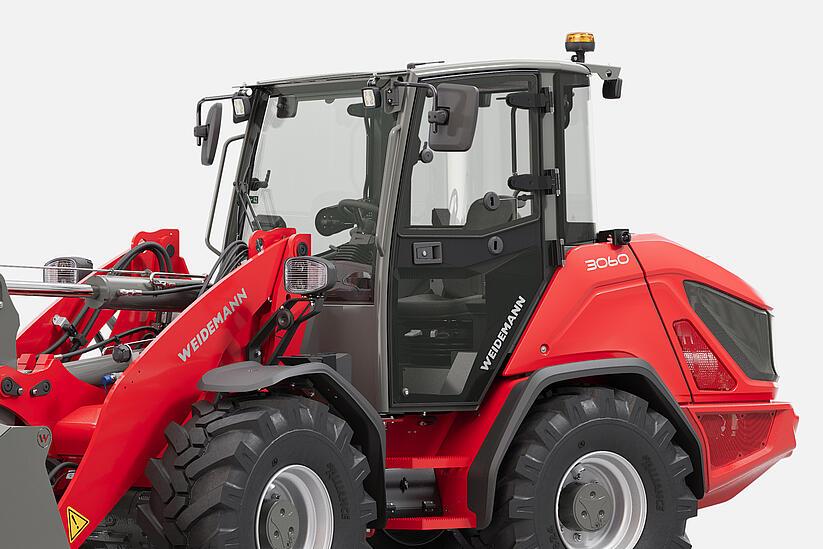 Weidemann wheel loader 3060 in studio, cabin