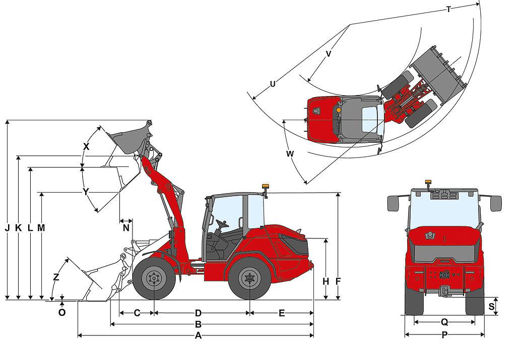 Weidemann dimension graphic wheel loader & telescopic wheel loader