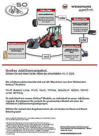 Vorschaubild Jubiläumsaktion 50 Jahre Hoftrac