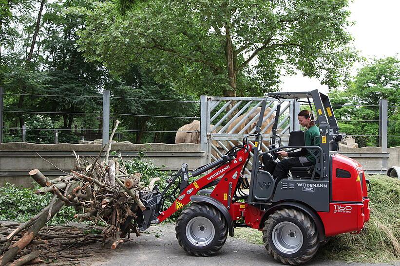 Weidemann 1160 eHoftrac im Einsatz