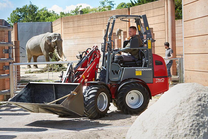 Weidemann 1160 eHoftrac im Einsatz