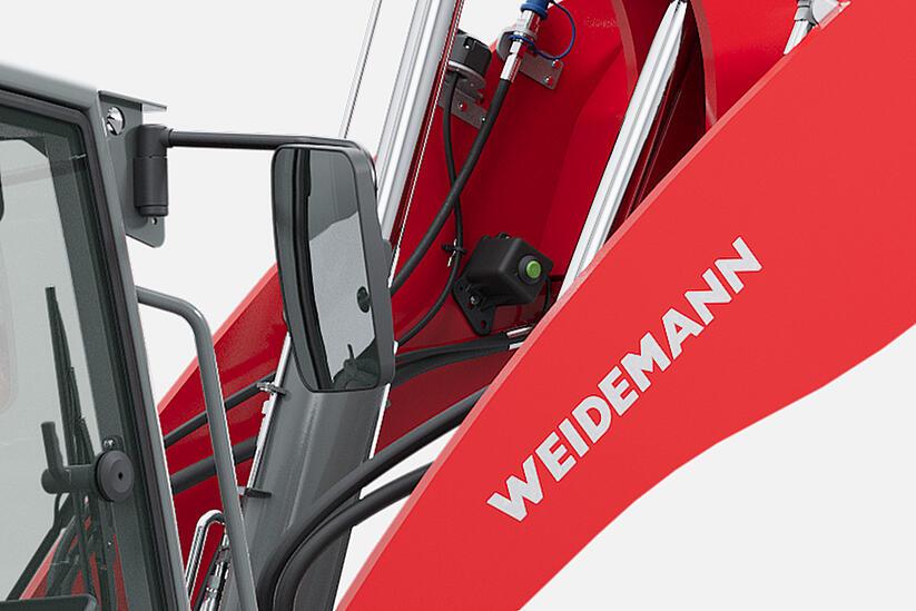 Weidemann wheel loader 3060 in studio, Pressure relief on the loading system