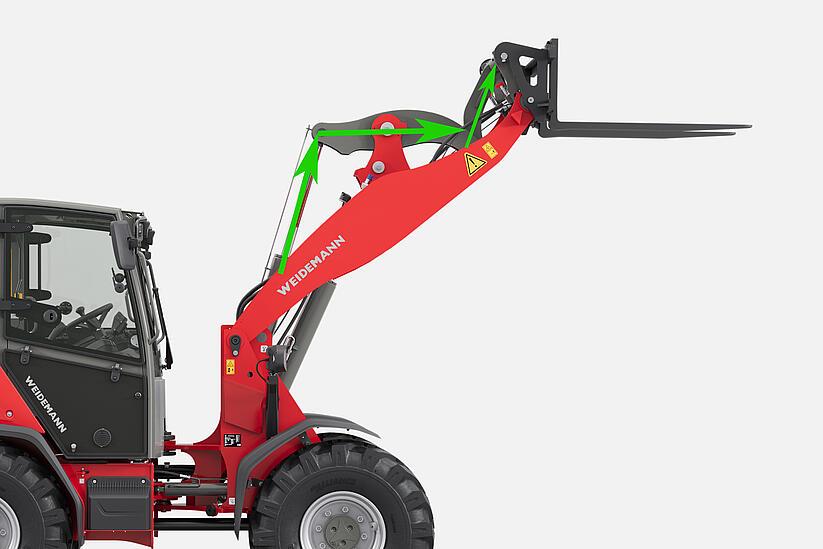 Weidemann wheel loader 3060 in studio, Z-kinematic