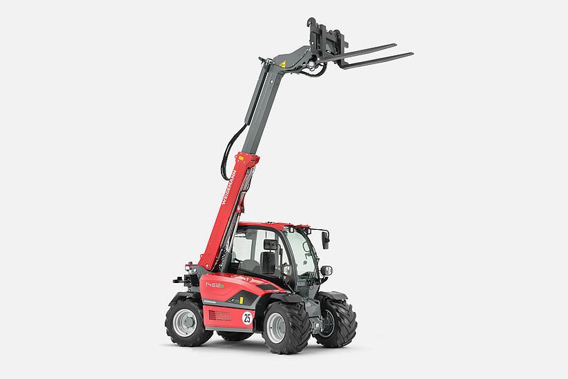 Weidemann telehandler T4512e telescopic boom, studio