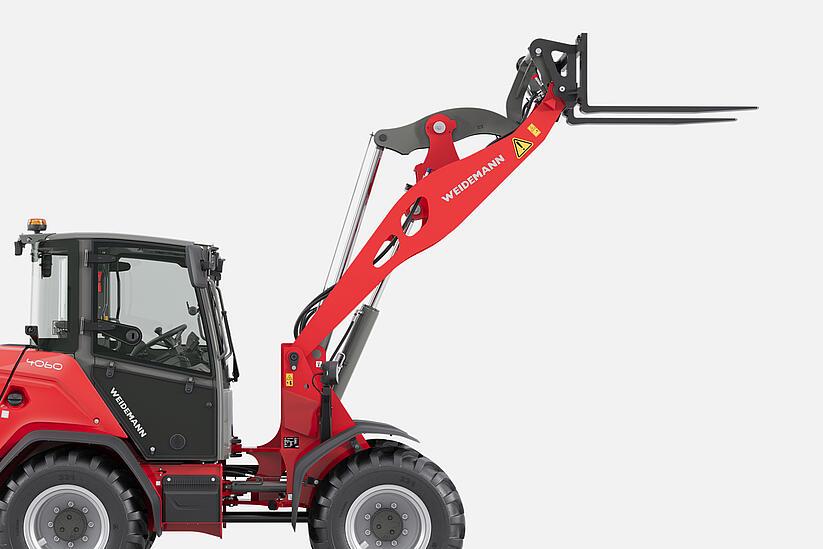 Weidemann wheel loader 4060 in studio, High lifting height