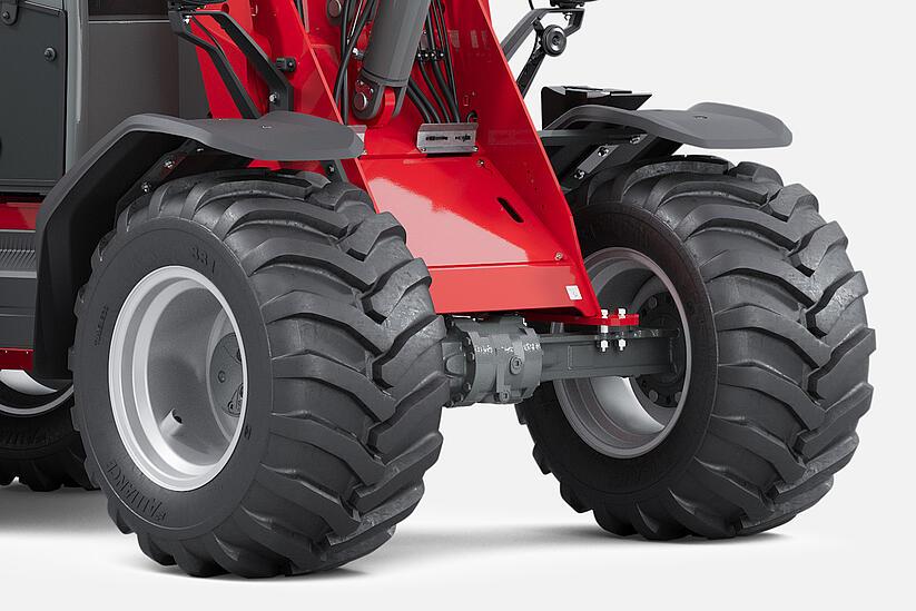 Weidemann wheel loader 4060 in studio, Differential lock