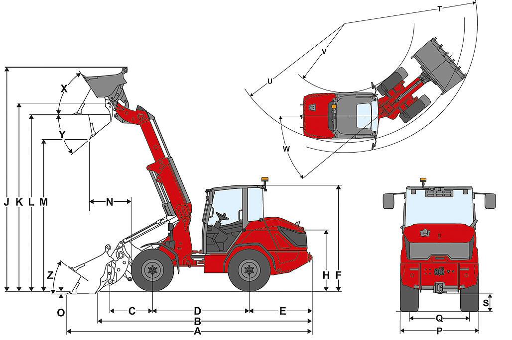 Weidemann dimension graphic wheel loader & telescopic wheel loader